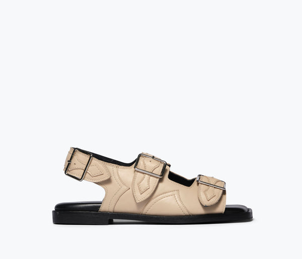 FAYE WESTERN BUCKLE SANDAL, [product-type] - FREDA SALVADOR Power Shoes for Power Women