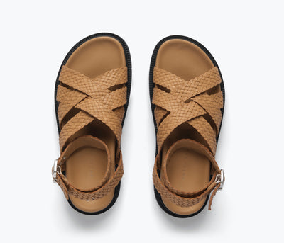 GLEN WOVEN FOOTBED SANDAL, [product-type] - FREDA SALVADOR Power Shoes for Power Women