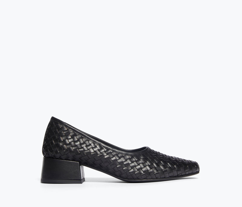 JAYLA - Black Closed Woven Calf, [product-type] - FREDA SALVADOR Power Shoes for Power Women