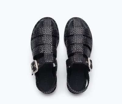 MILLIE HANDWOVEN FISHERMAN SANDAL, [product-type] - FREDA SALVADOR Power Shoes for Power Women