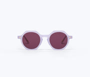 Fredaa Salvador FS X Sardine Millie sunglasses with orchid-colored frames and stylish design, front view.