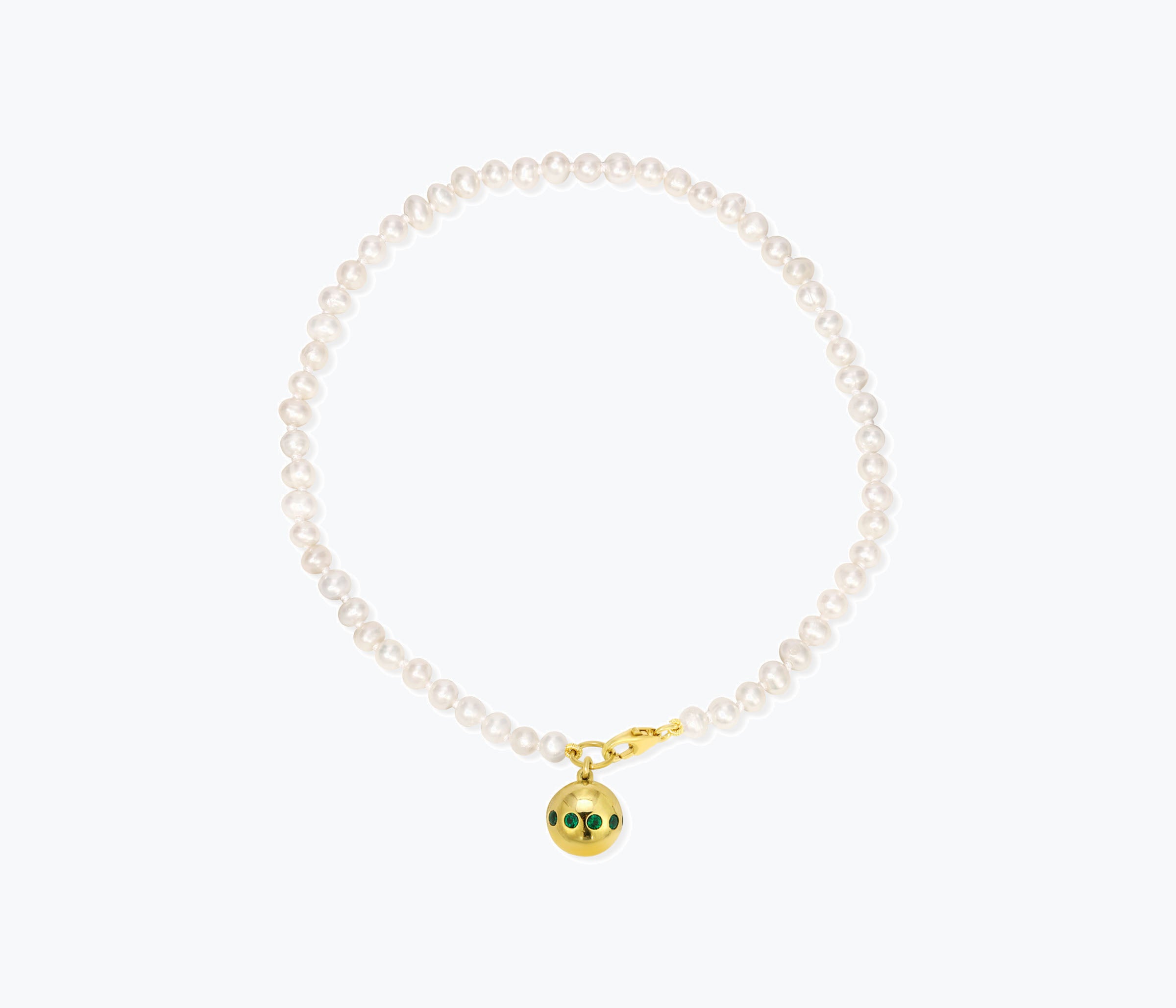 Whit Pearl Anklet, [product-type] - FREDA SALVADOR Power Shoes for Power Women