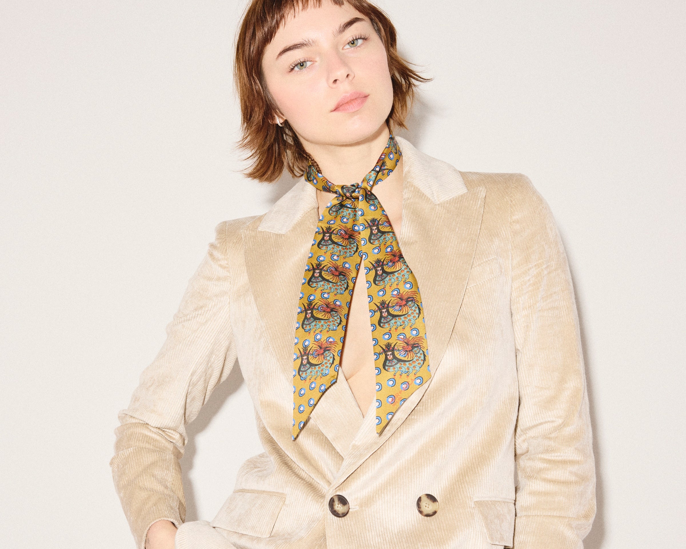 Sahmaragon Silk Twilly, [product-type] - FREDA SALVADOR Power Shoes for Power Women