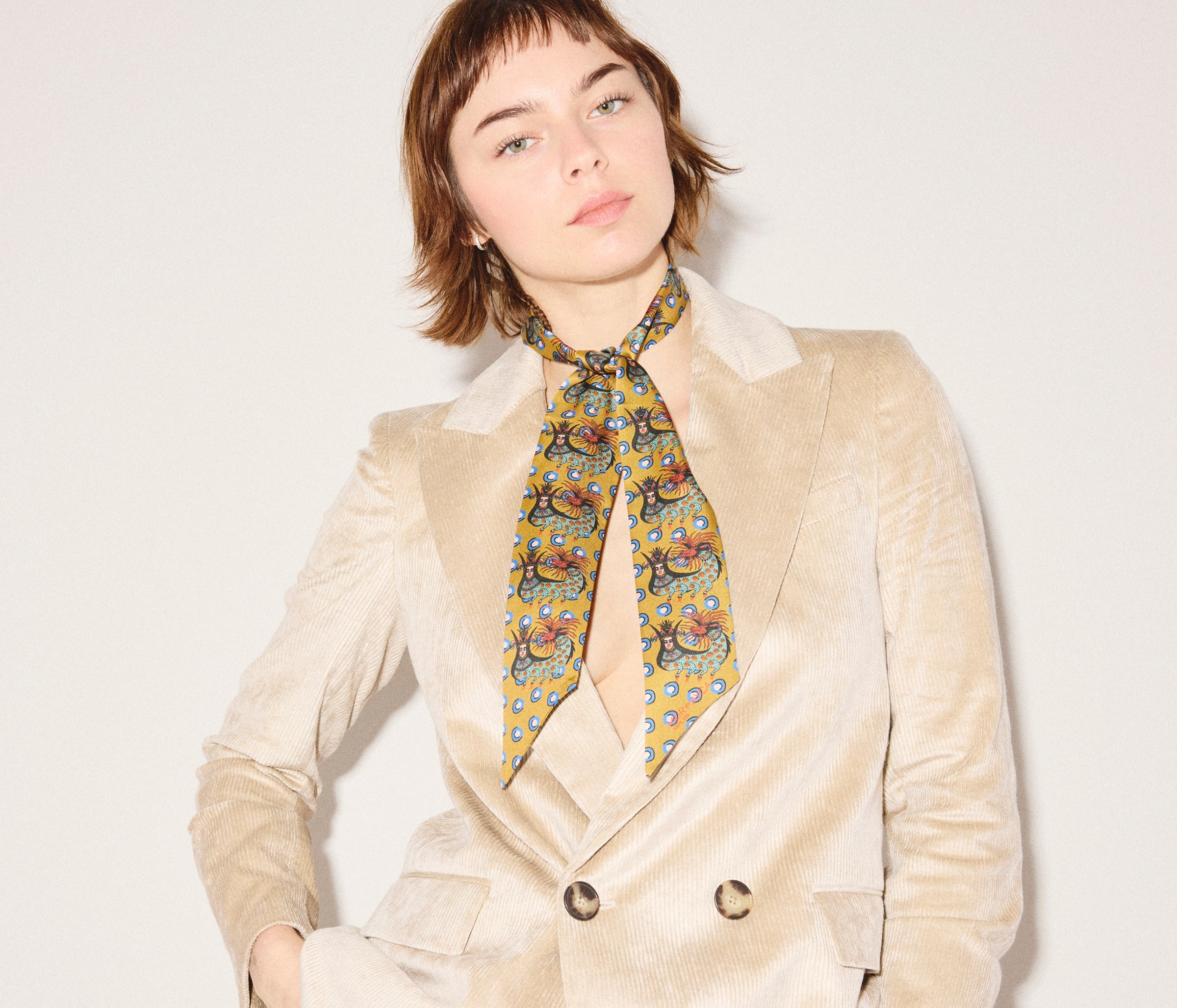 Sahmaragon Silk Twilly, [product-type] - FREDA SALVADOR Power Shoes for Power Women