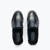 TEMI SHEARLING PENNY LOAFER MULE
