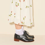 ANNA derby loafer in black calf leather, on figure