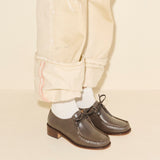 ANNA derby loafer in shiitake calf leather, on figure