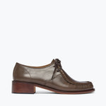 ANNA derby loafer in shiitake calf leather, front view