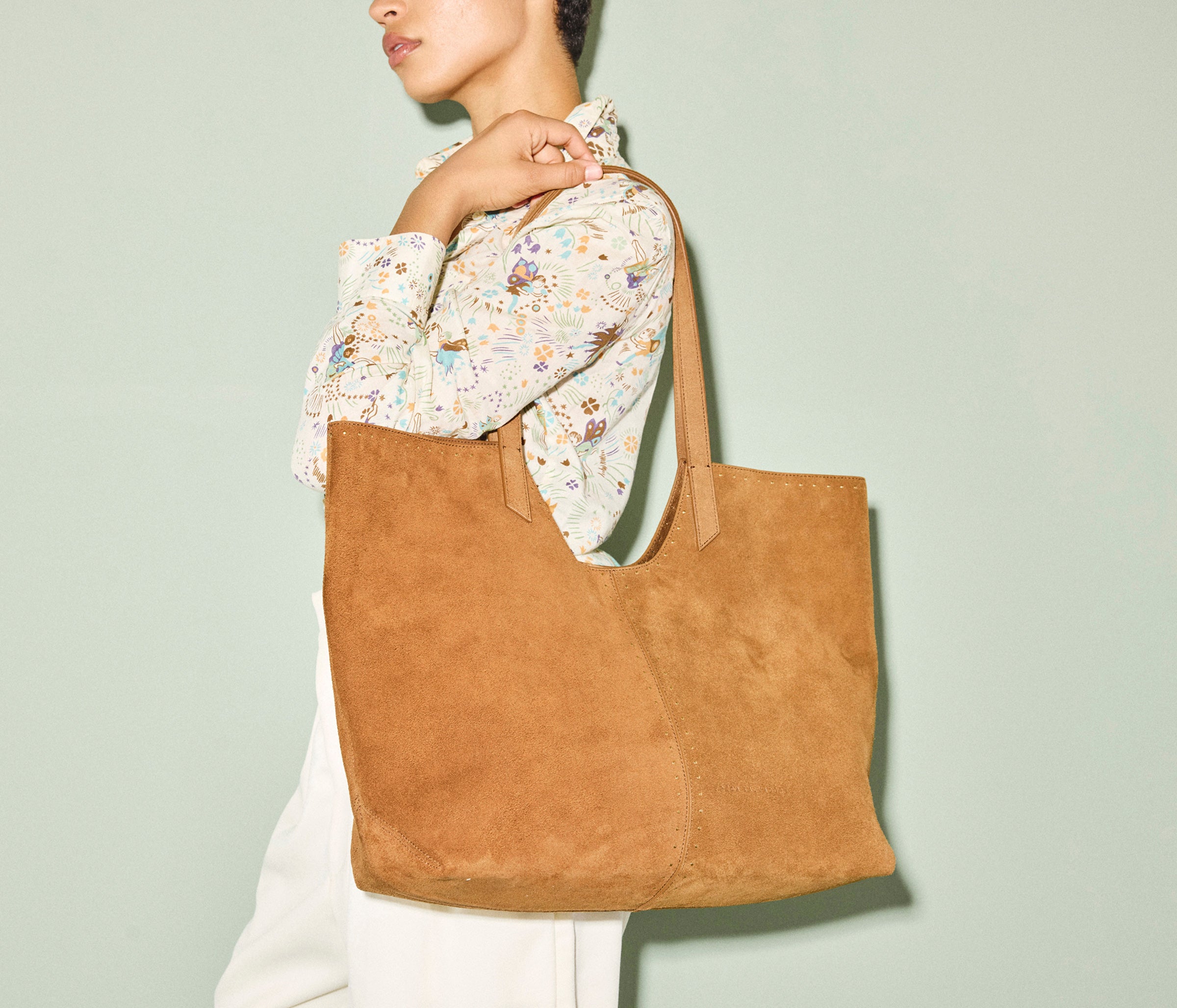 AVERY LARGE SUEDE TOTE, [product-type] - FREDA SALVADOR Power Shoes for Power Women