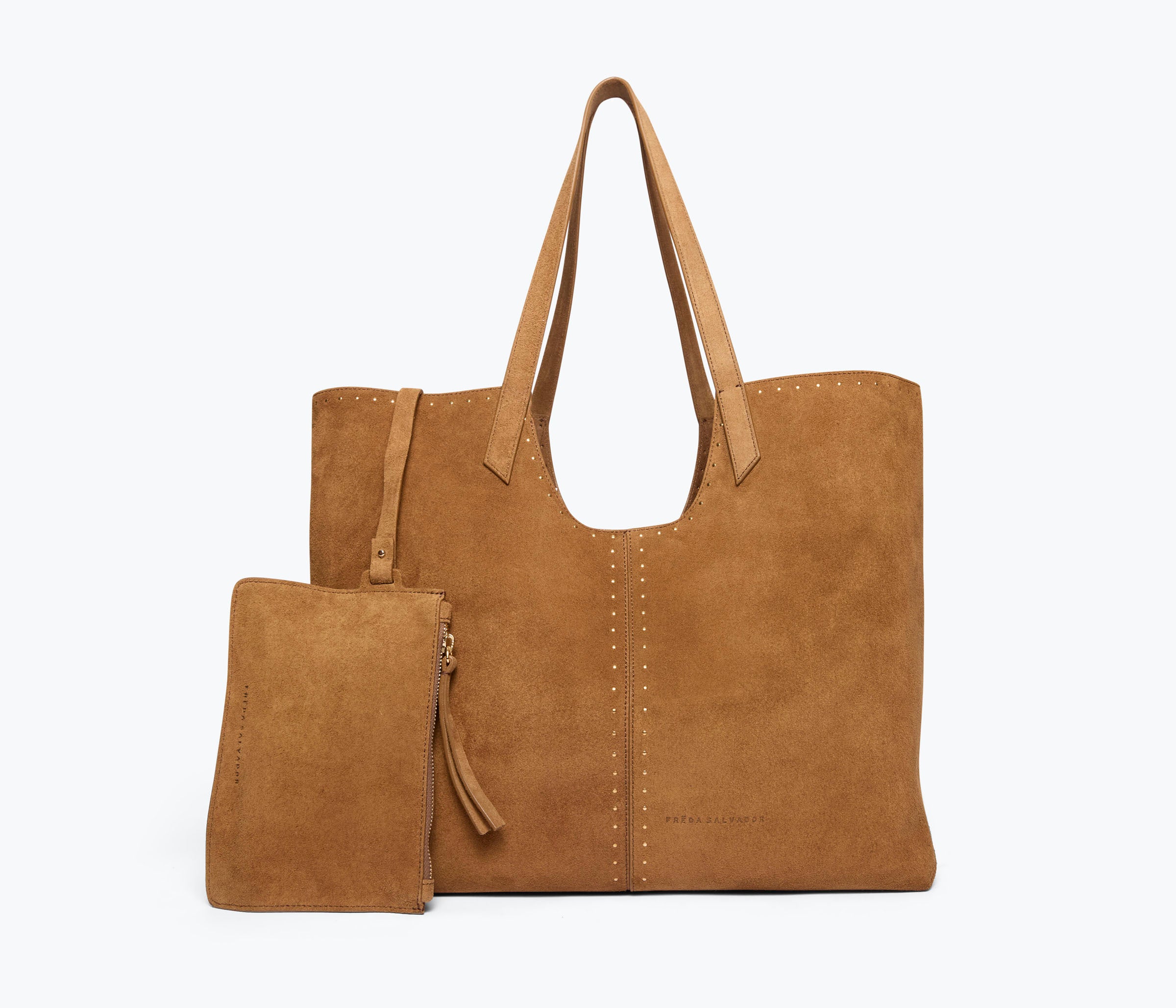 AVERY LARGE SUEDE TOTE, [product-type] - FREDA SALVADOR Power Shoes for Power Women