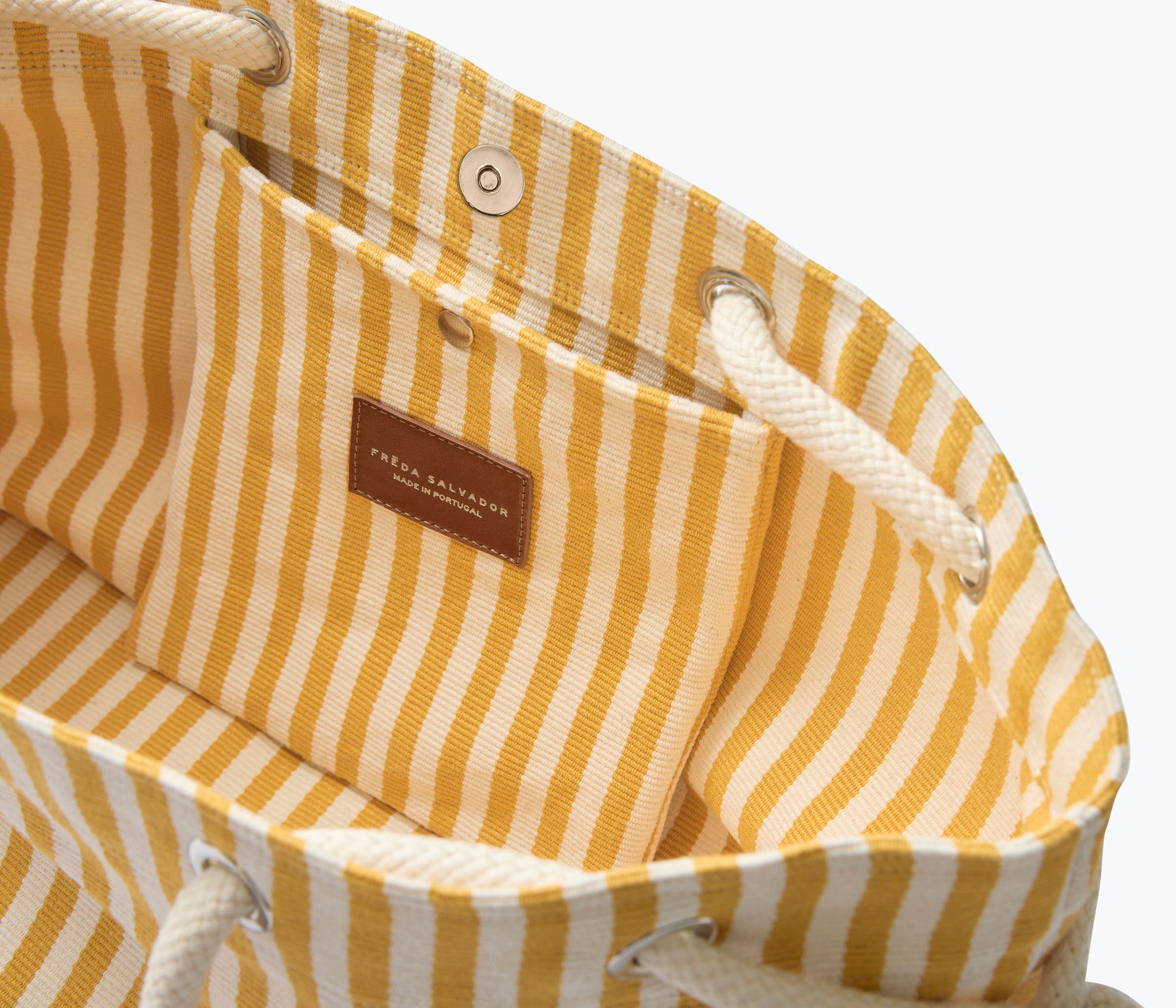 BIRDIE - Mustard and White Canvas, [product-type] - FREDA SALVADOR Power Shoes for Power Women