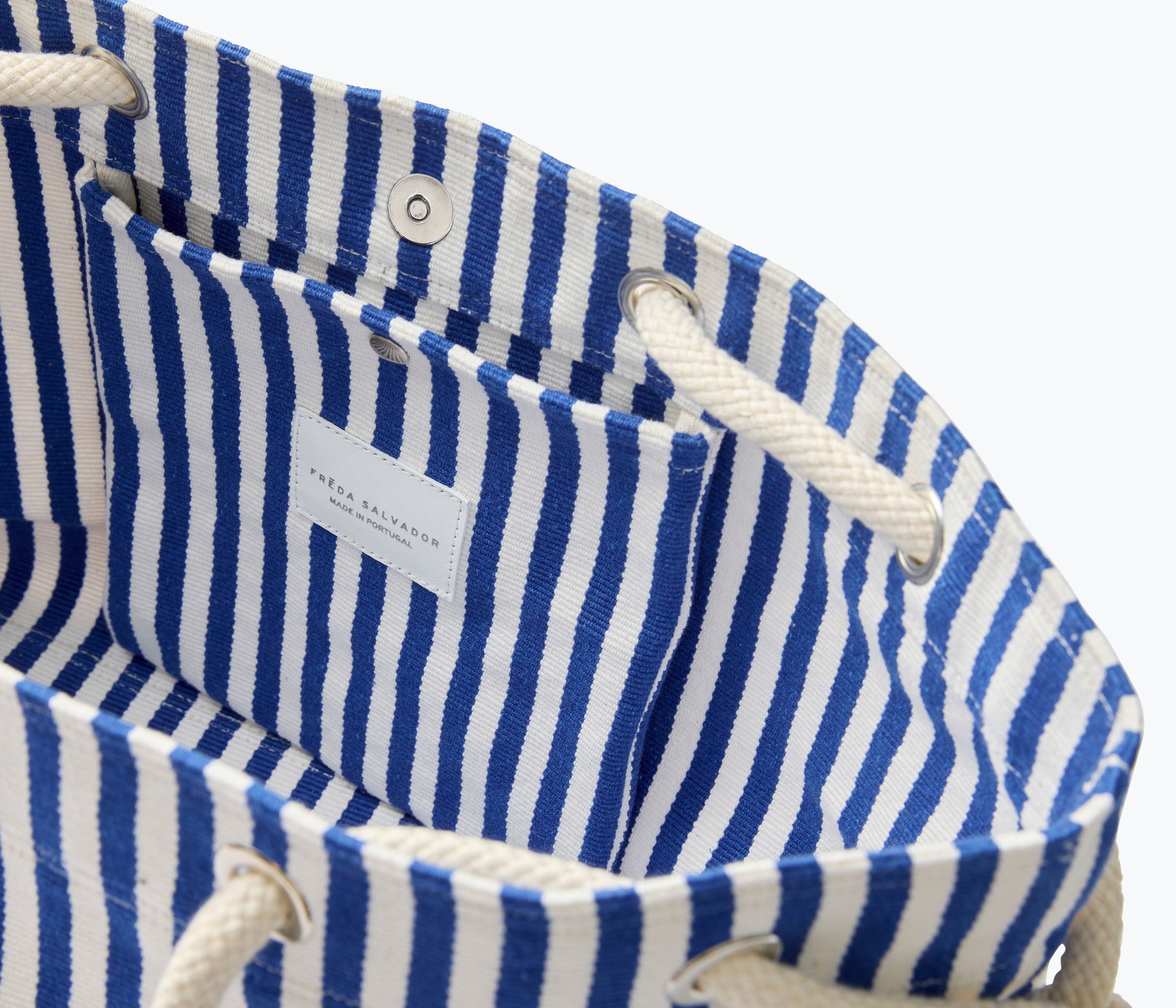 BIRDIE - Navy and Cream Tote, [product-type] - FREDA SALVADOR Power Shoes for Power Women