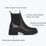 black brooke boot with detailed features