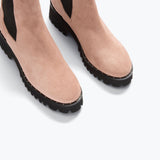 BROOKE rain resistant boot in Blush Suede WR, detail view
