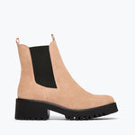 BROOKE rain resistant boot in Blush Suede WR, front view