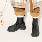 CALEB SHEARLING LUG BOOT, [product-type] - FREDA SALVADOR Power Shoes for Power Women