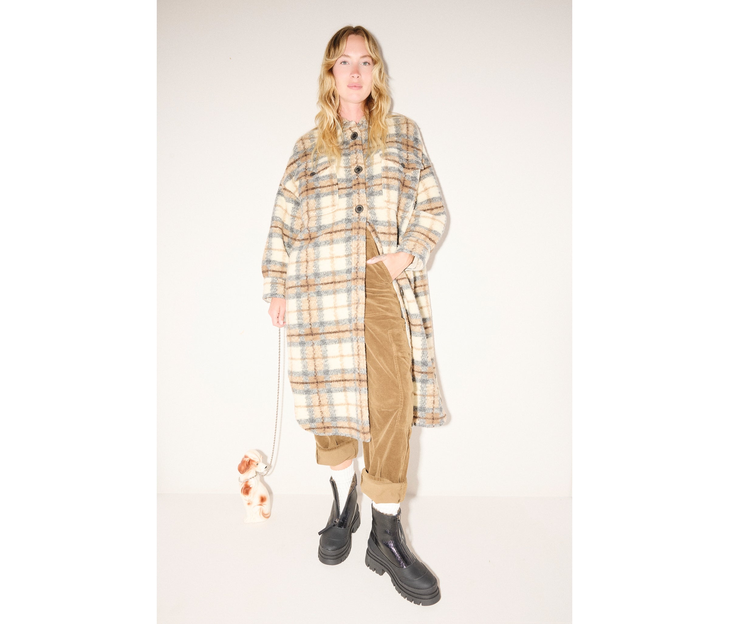 CALEB SHEARLING LUG BOOT, [product-type] - FREDA SALVADOR Power Shoes for Power Women