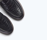 ELBA - Black Embossed Croc, [product-type] - FREDA SALVADOR Power Shoes for Power Women