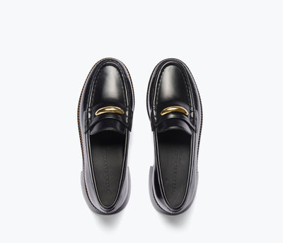 Elba Penny Loafer with Crescent Charm