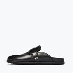 ELLEN footbed mule in black calf leather, inside view