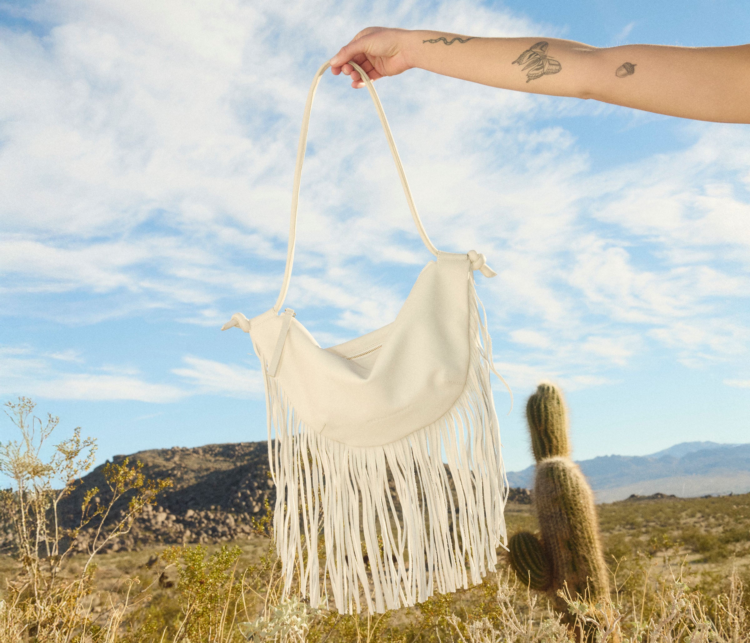 ERIKA CRESCENT FRINGE BAG, [product-type] - FREDA SALVADOR Power Shoes for Power Women