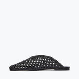 ETTA WOVEN ANKLE LACE-UP FLAT