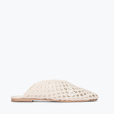 ETTA WOVEN ANKLE LACE-UP FLAT