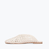ETTA WOVEN ANKLE LACE-UP FLAT