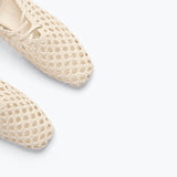 ETTA WOVEN ANKLE LACE-UP FLAT