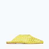 ETTA WOVEN ANKLE LACE-UP FLAT