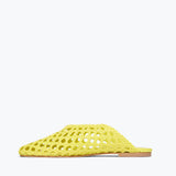ETTA WOVEN ANKLE LACE-UP FLAT
