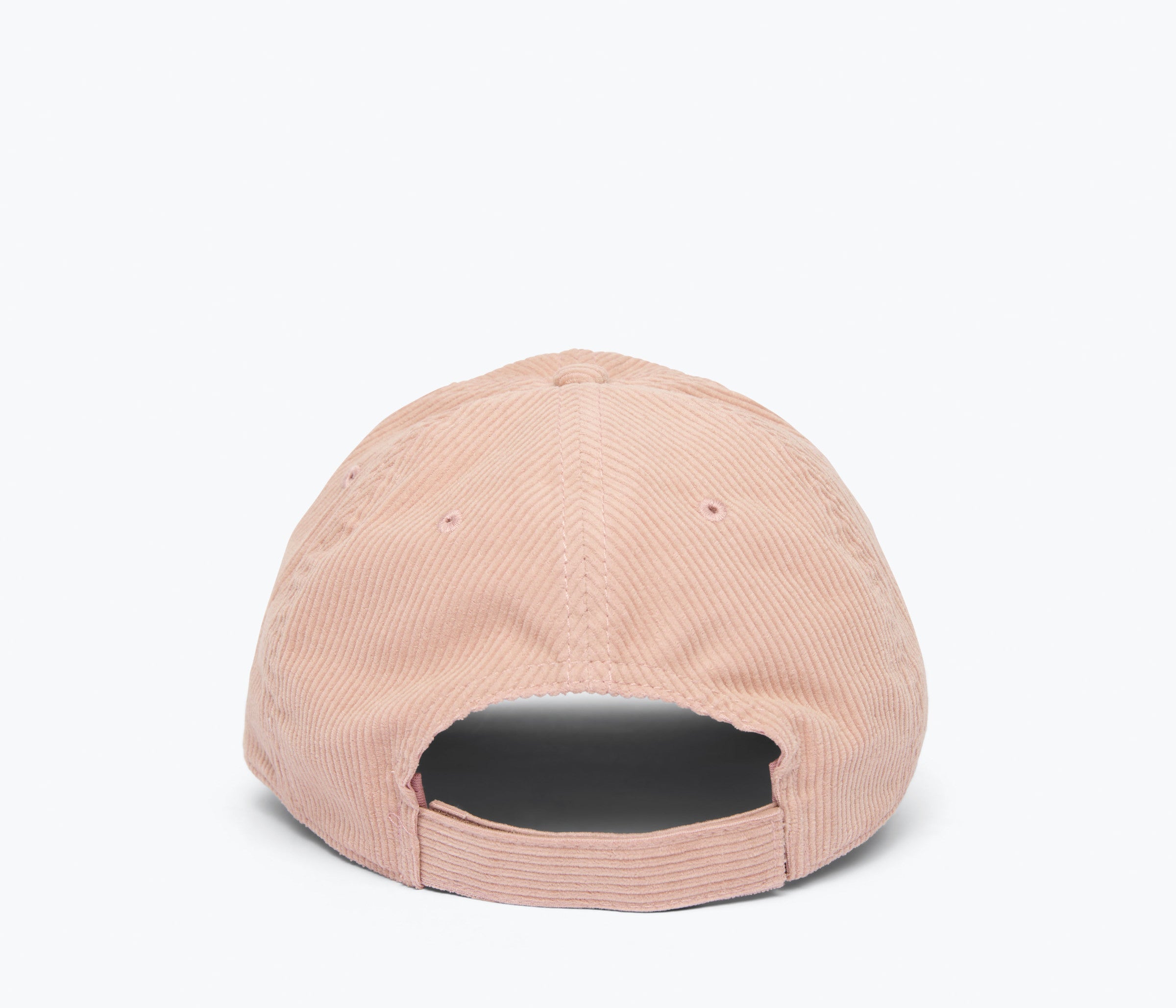 Embroidered Freda Hat in blush corduroy, back view