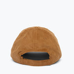 Embroidered Freda Hat in ginger corduroy, back view