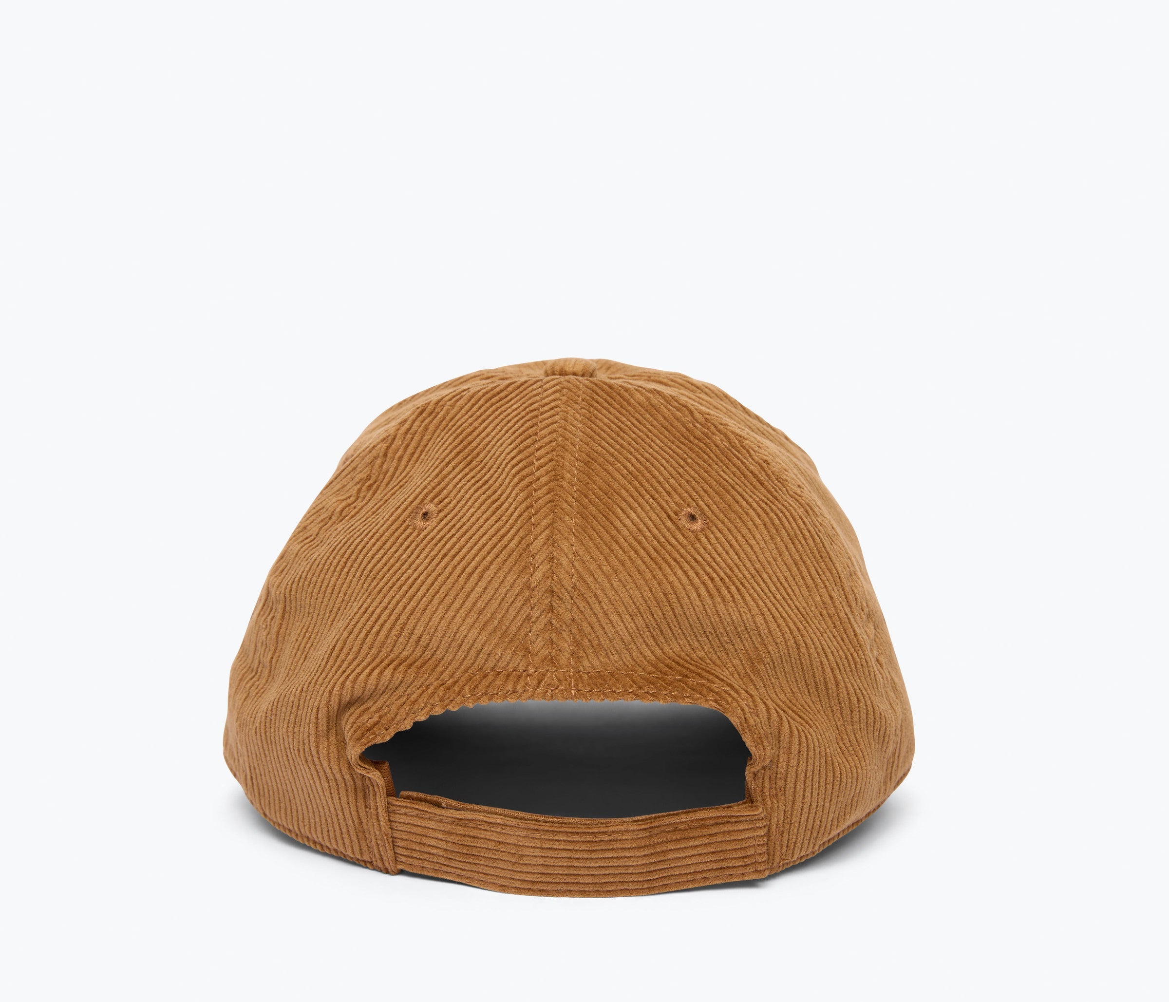 Embroidered Freda Hat in ginger corduroy, back view