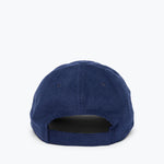 Embroidered Freda Hat in navy corduroy, back view