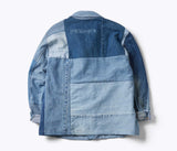 PATCHWORK DENIM CHORE COAT