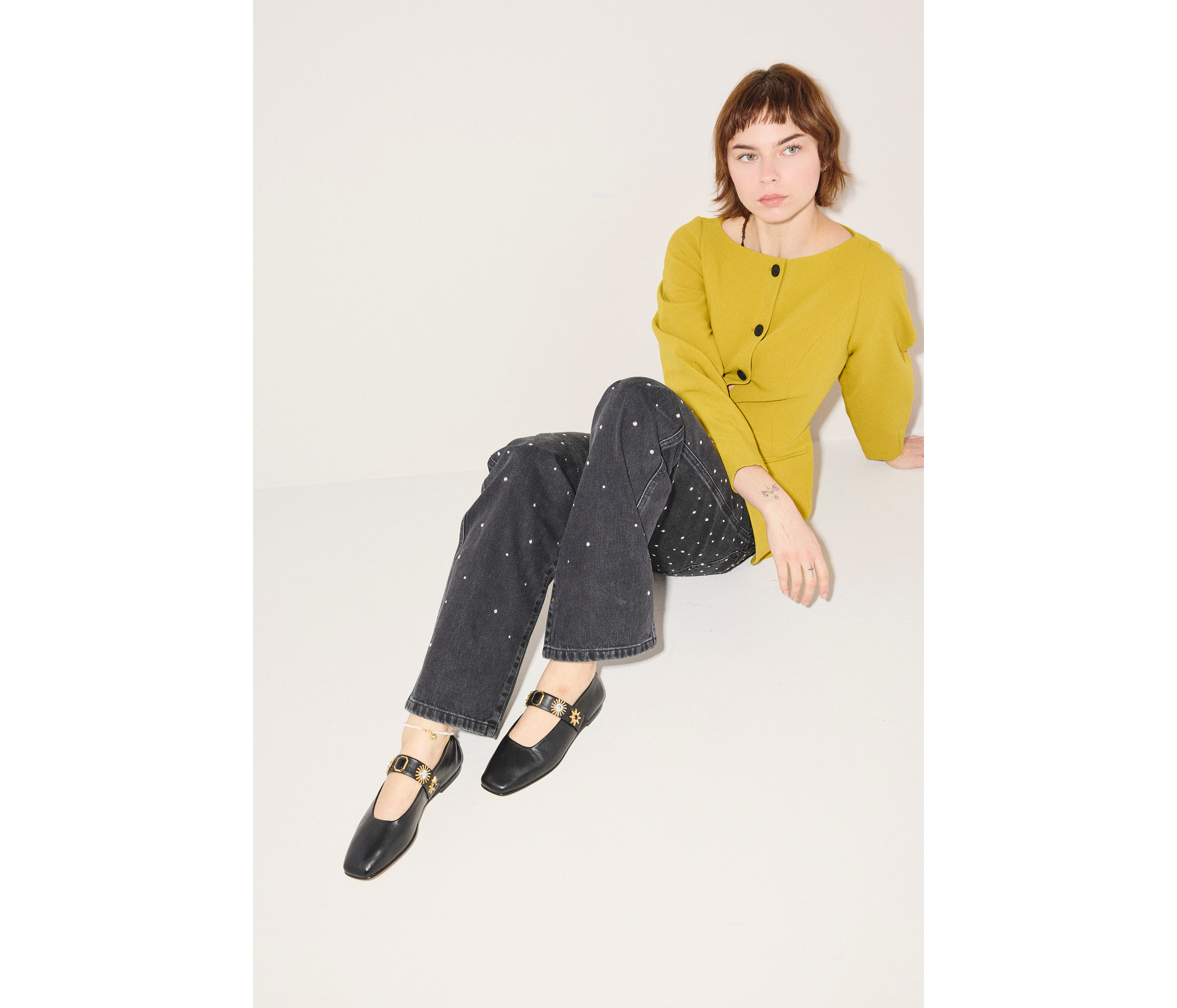 JASMINE EMBELLISHED MARY JANE FLAT, [product-type] - FREDA SALVADOR Power Shoes for Power Women