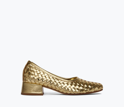 JAYLA WOVEN HEEL BALLET