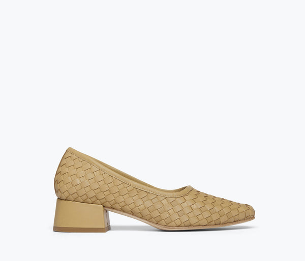 JAYLA - Latte Closed Woven Calf, [product-type] - FREDA SALVADOR Power Shoes for Power Women
