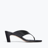 KAT HEELED  LEATHER THONG SANDAL, [product-type] - FREDA SALVADOR Power Shoes for Power Women