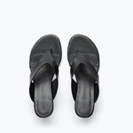 KAT HEELED  LEATHER THONG SANDAL, [product-type] - FREDA SALVADOR Power Shoes for Power Women