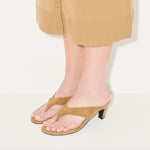 KAT HEELED  LEATHER THONG SANDAL, [product-type] - FREDA SALVADOR Power Shoes for Power Women
