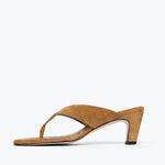KAT HEELED  LEATHER THONG SANDAL, [product-type] - FREDA SALVADOR Power Shoes for Power Women