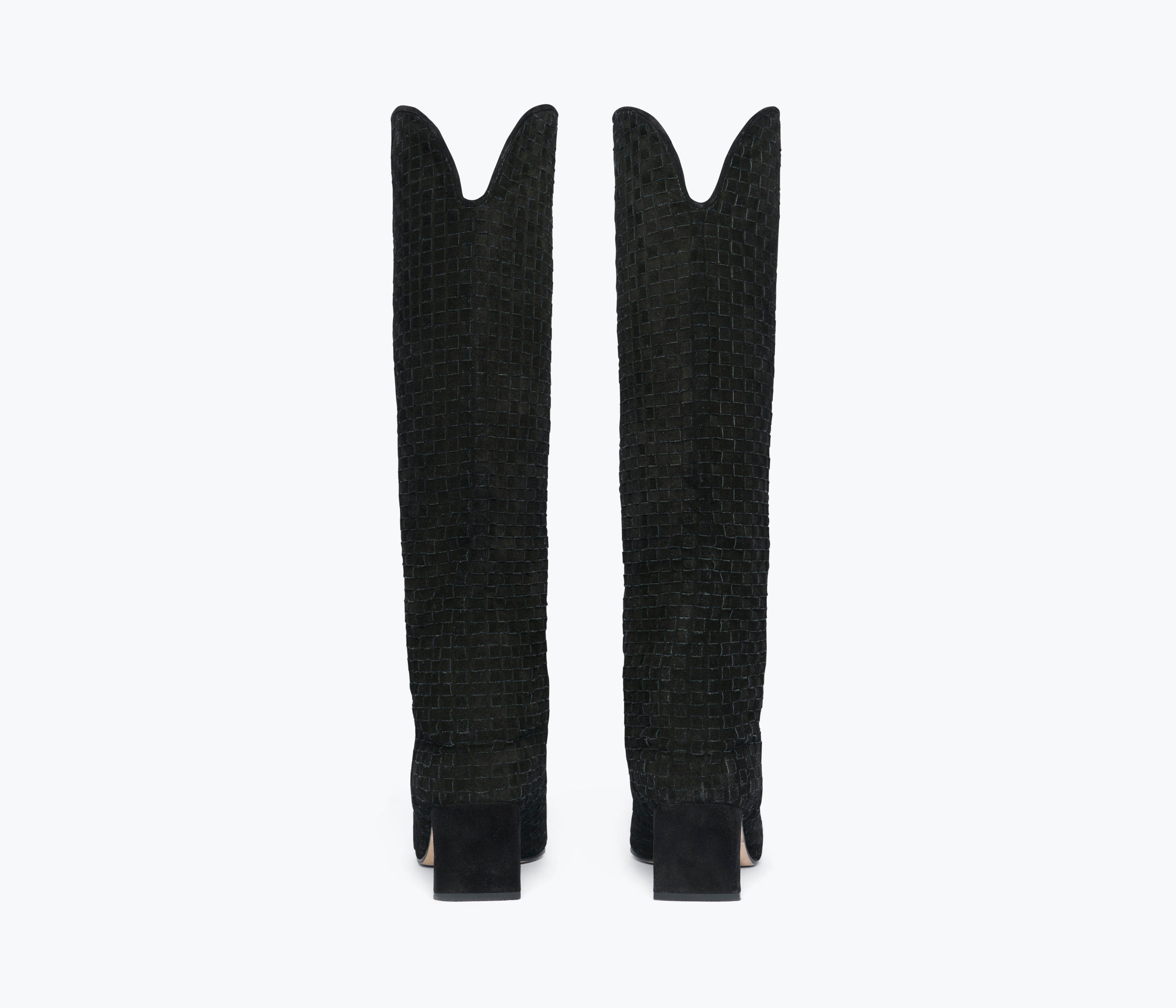 LENNOX WOVEN TALL BOOT, [product-type] - FREDA SALVADOR Power Shoes for Power Women