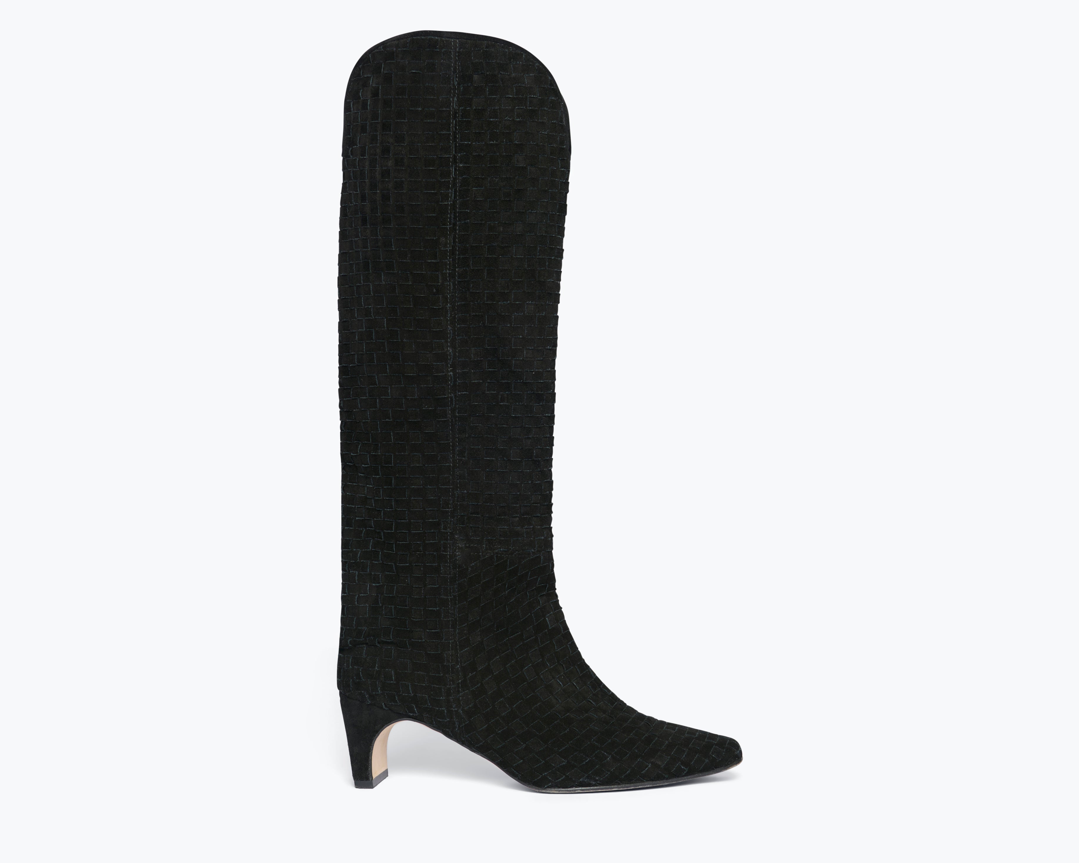 LENNOX WOVEN TALL BOOT, [product-type] - FREDA SALVADOR Power Shoes for Power Women