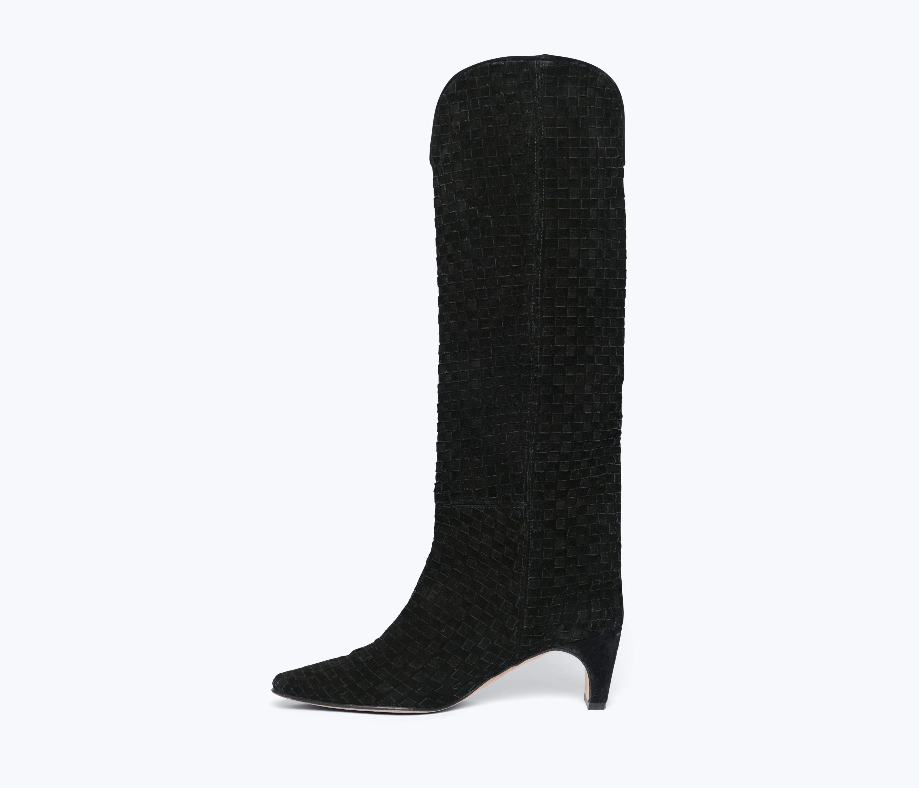 LENNOX WOVEN TALL BOOT, [product-type] - FREDA SALVADOR Power Shoes for Power Women