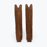 LENNOX WOVEN TALL BOOT, [product-type] - FREDA SALVADOR Power Shoes for Power Women