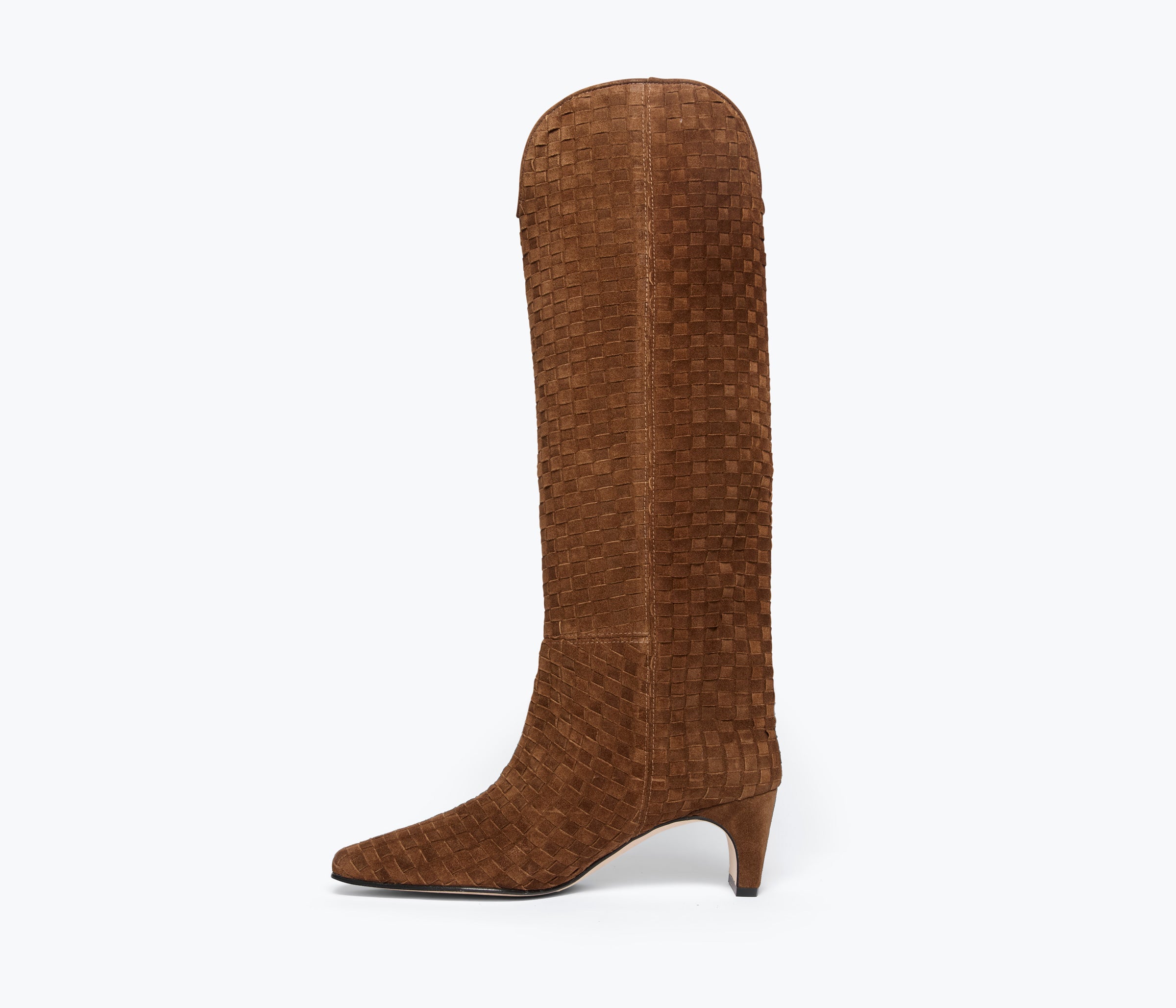 LENNOX WOVEN TALL BOOT, [product-type] - FREDA SALVADOR Power Shoes for Power Women