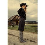 LENNOX boot in zebra haircalf, styled on figure