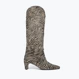 LENNOX boot in zebra haircalf, front view